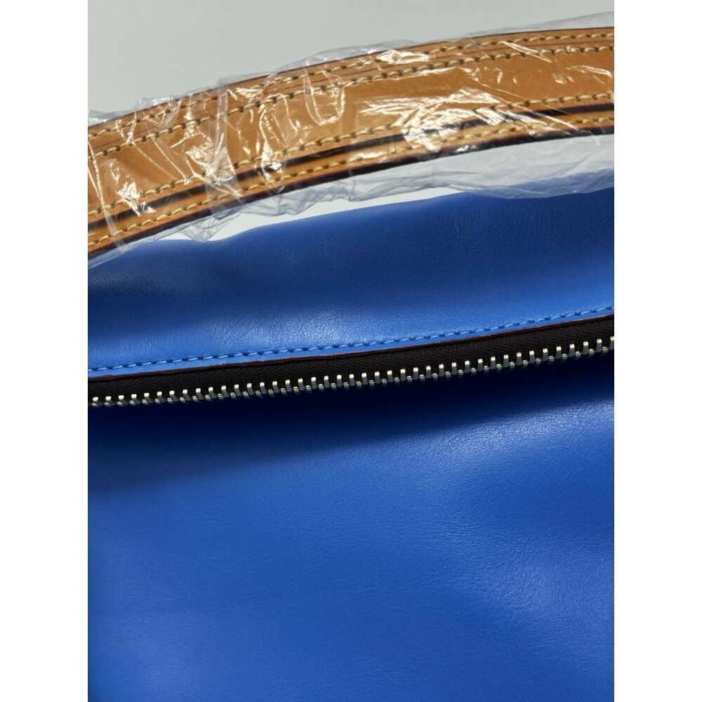 Dooney Bourke Hobo Shoulder Bag Ice Blue Smooth Leather McKenzie Tassels - Picture 6 of 16